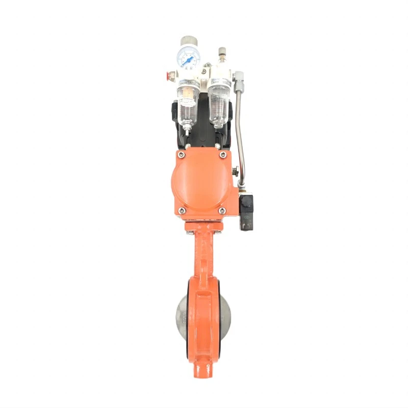 Soft Back Single Acting Pneumatic Clamp Butterfly Valve detail